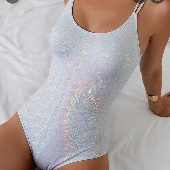 Iridescent Silver Bodysuit - Picture 3 of 5